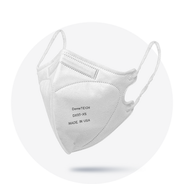 Kids, White Extra Small Particulate Respirator Fold Style With Earloops  (Box of 20)